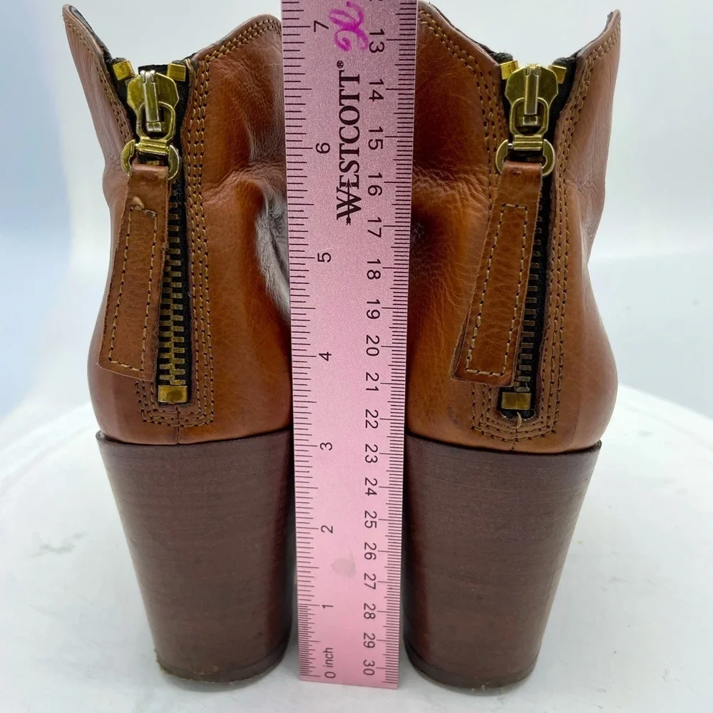 Clarks Lora Lana Brown Leather Booties